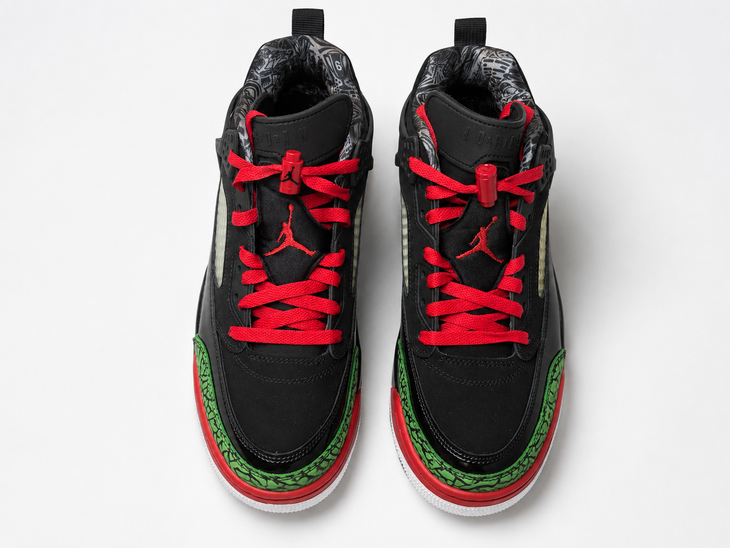 Jordan Spizike Black Red Green Sneakers