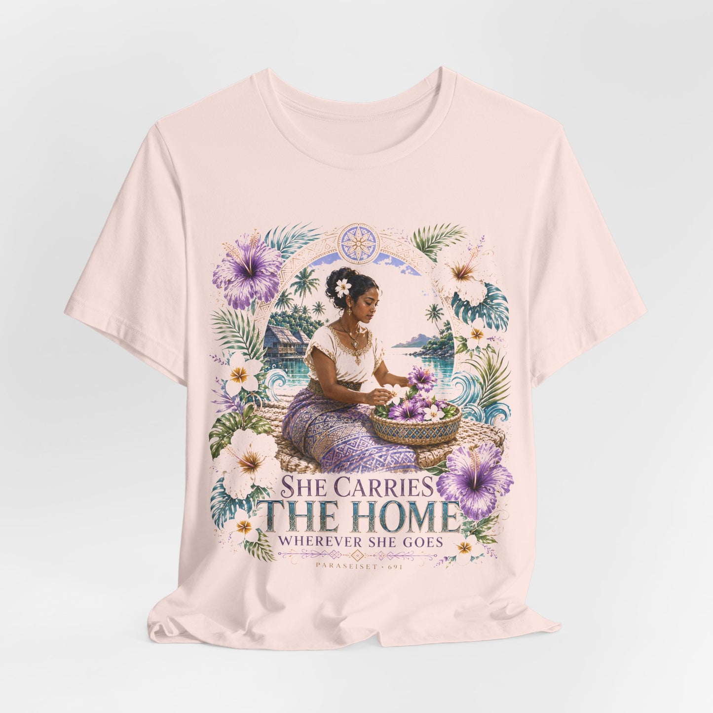 She carries home