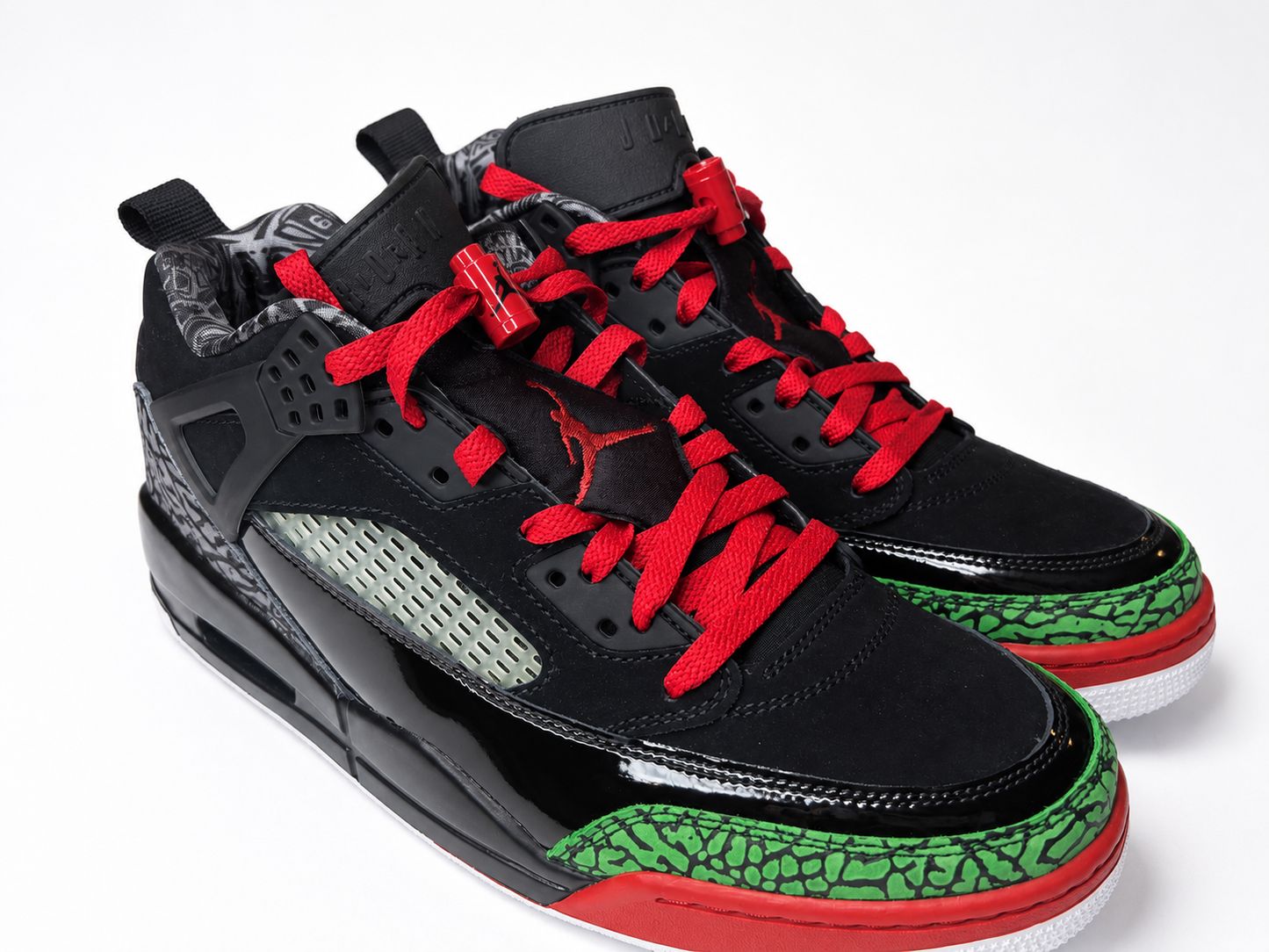 Jordan Spizike Black Red Green Sneakers