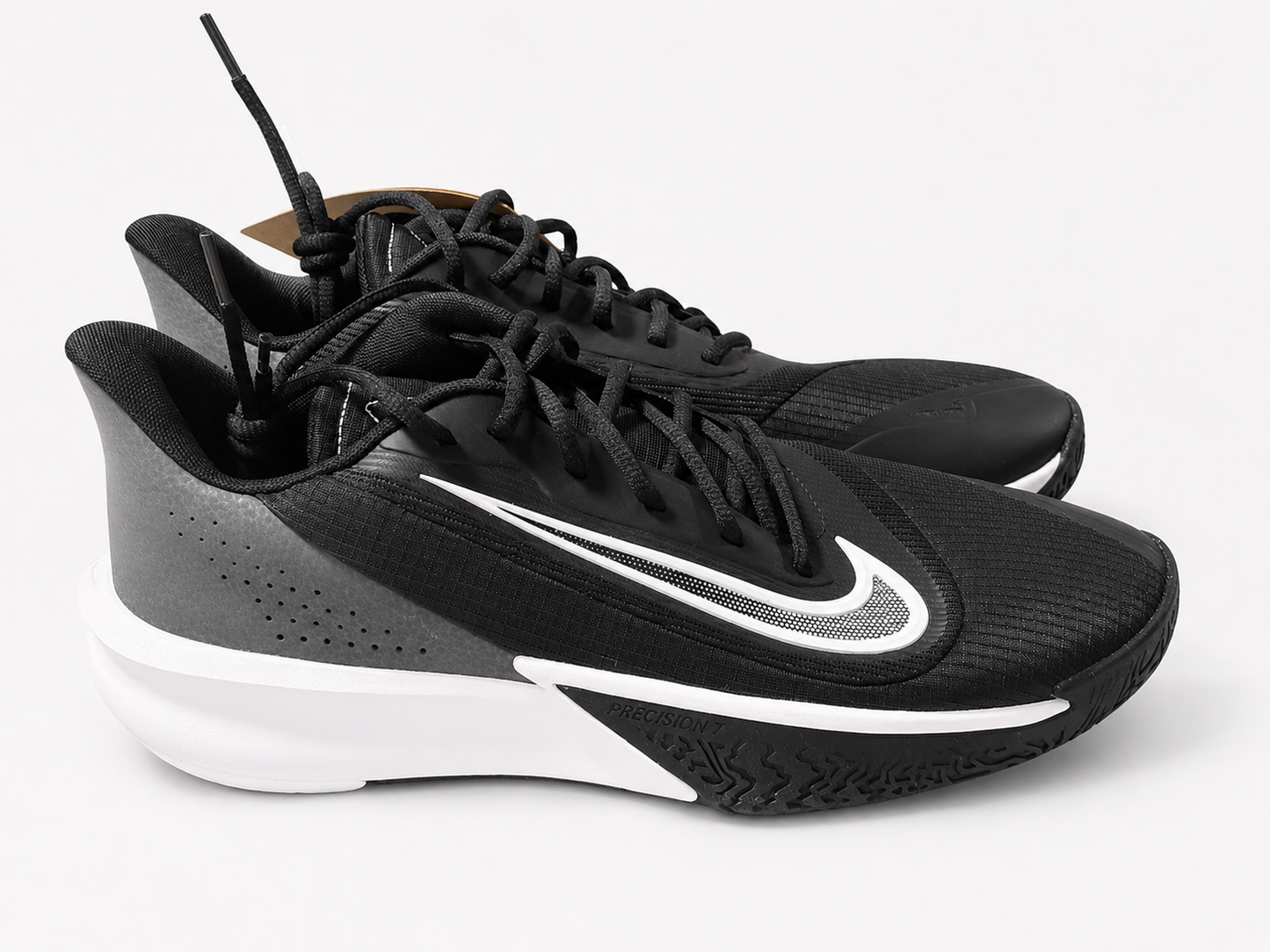 Nike Precision 7 Black / White Basketball Shoes