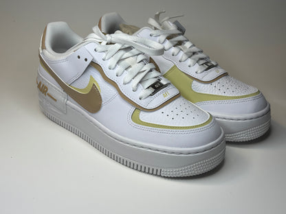 Nike Air Force 1 Shadow 6Y (Women's 7.5) - White/Gold/Yellow