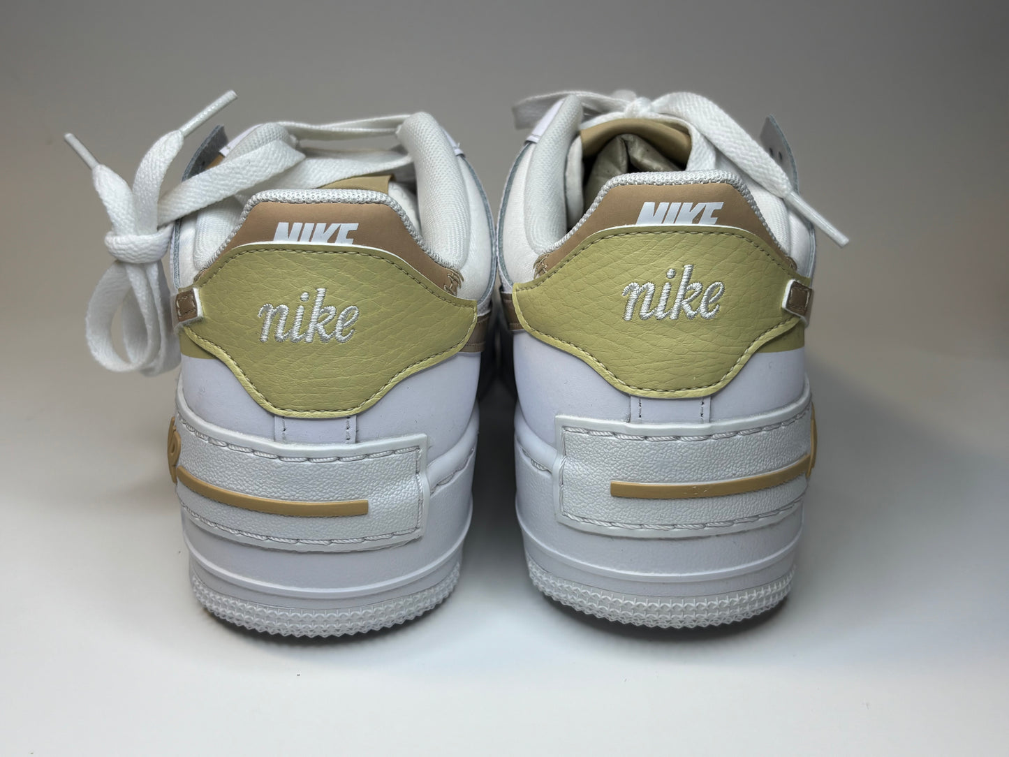 Nike Air Force 1 Shadow 6Y (Women's 7.5) - White/Gold/Yellow